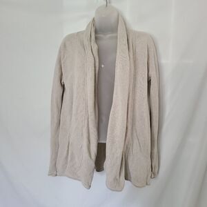 Peruvian Connection Pima Cotton Open‎ Front Cardigan sz M